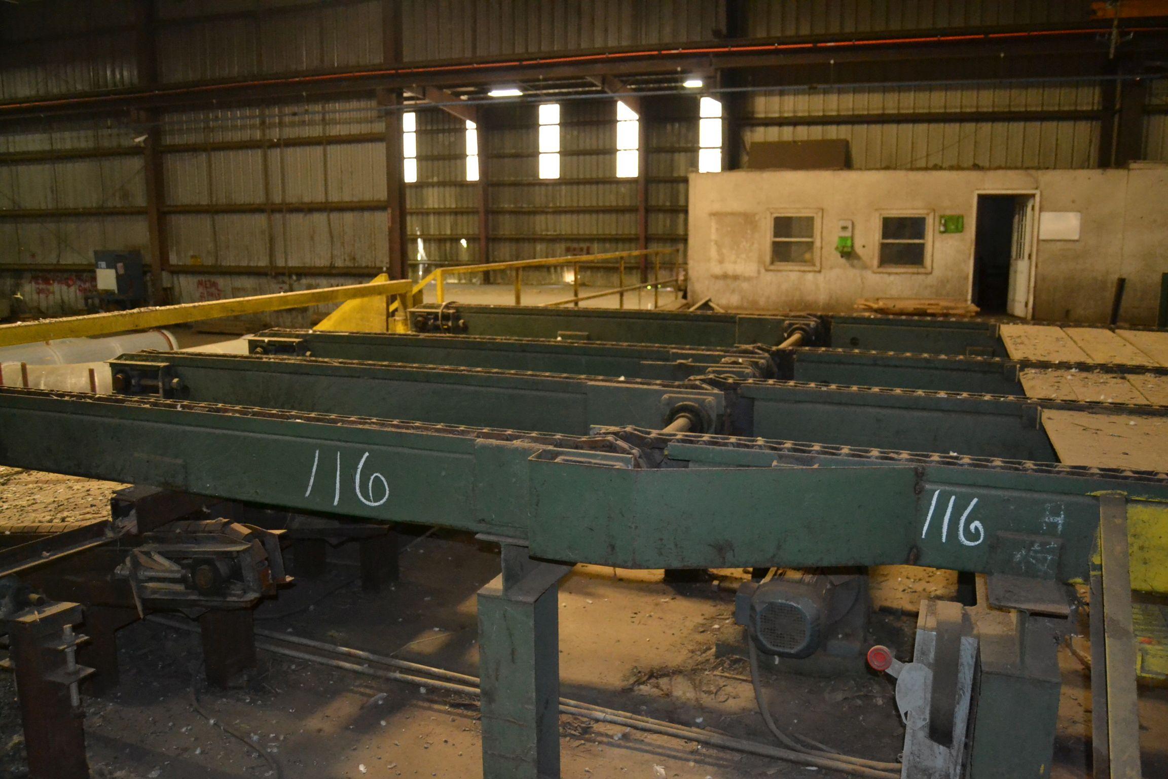 66' 4 STRAND GREEN CHAIN W/ 9' 4 STRAND ON COMMON SHAFT W/ DRIVE NO IDEALER SPROCKETS