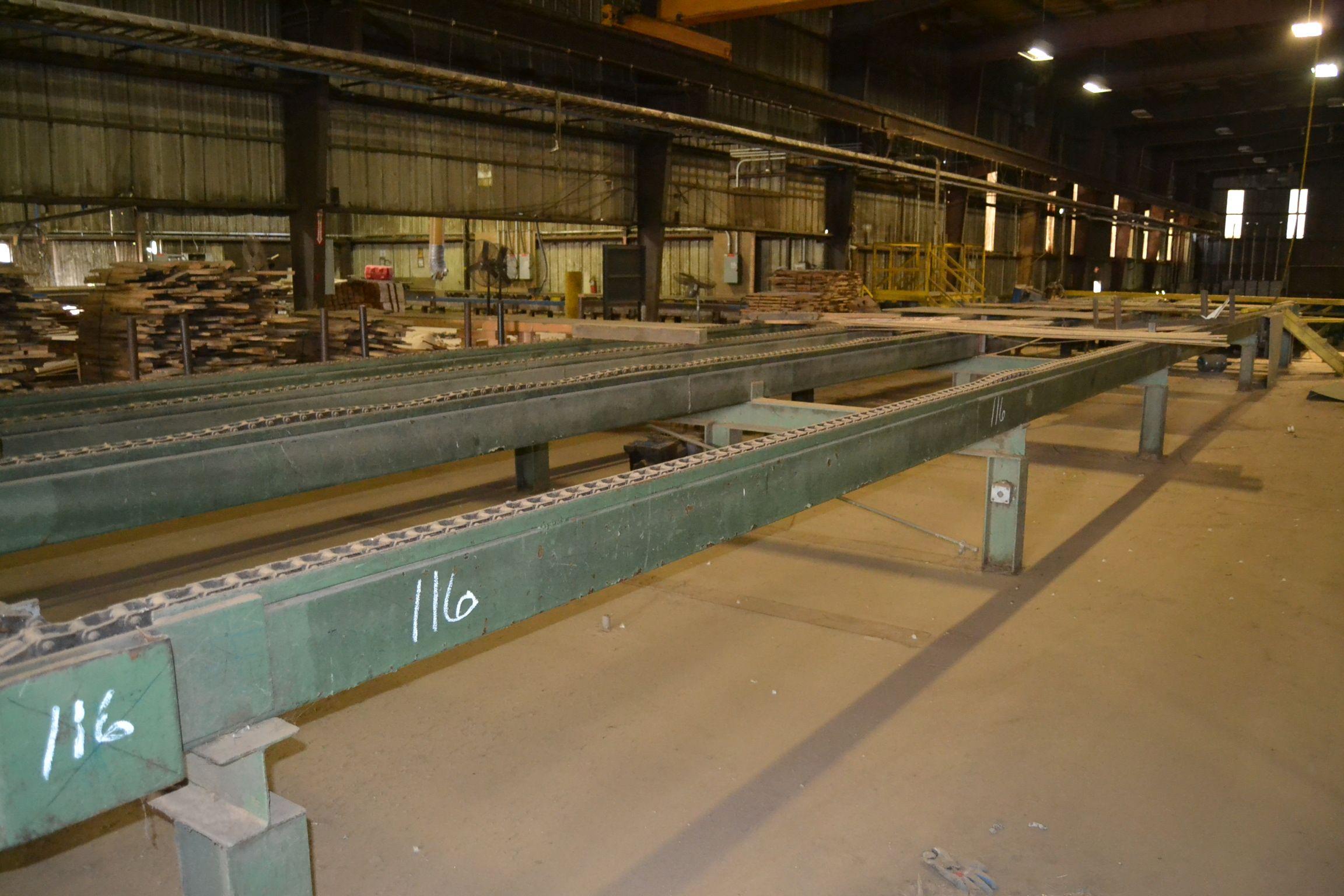 66' 4 STRAND GREEN CHAIN W/ 9' 4 STRAND ON COMMON SHAFT W/ DRIVE NO IDEALER SPROCKETS