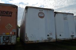 1995 FRUEHAUF 53' BOX TRAILER W/ SLIDING TANDEM SN#1H2V05322SE010932