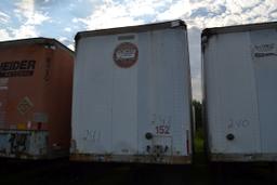 1995 FRUEHAUF 53' BOX TRAILER W/ SLIDING TANDEM SN#1H2V05322SE010932