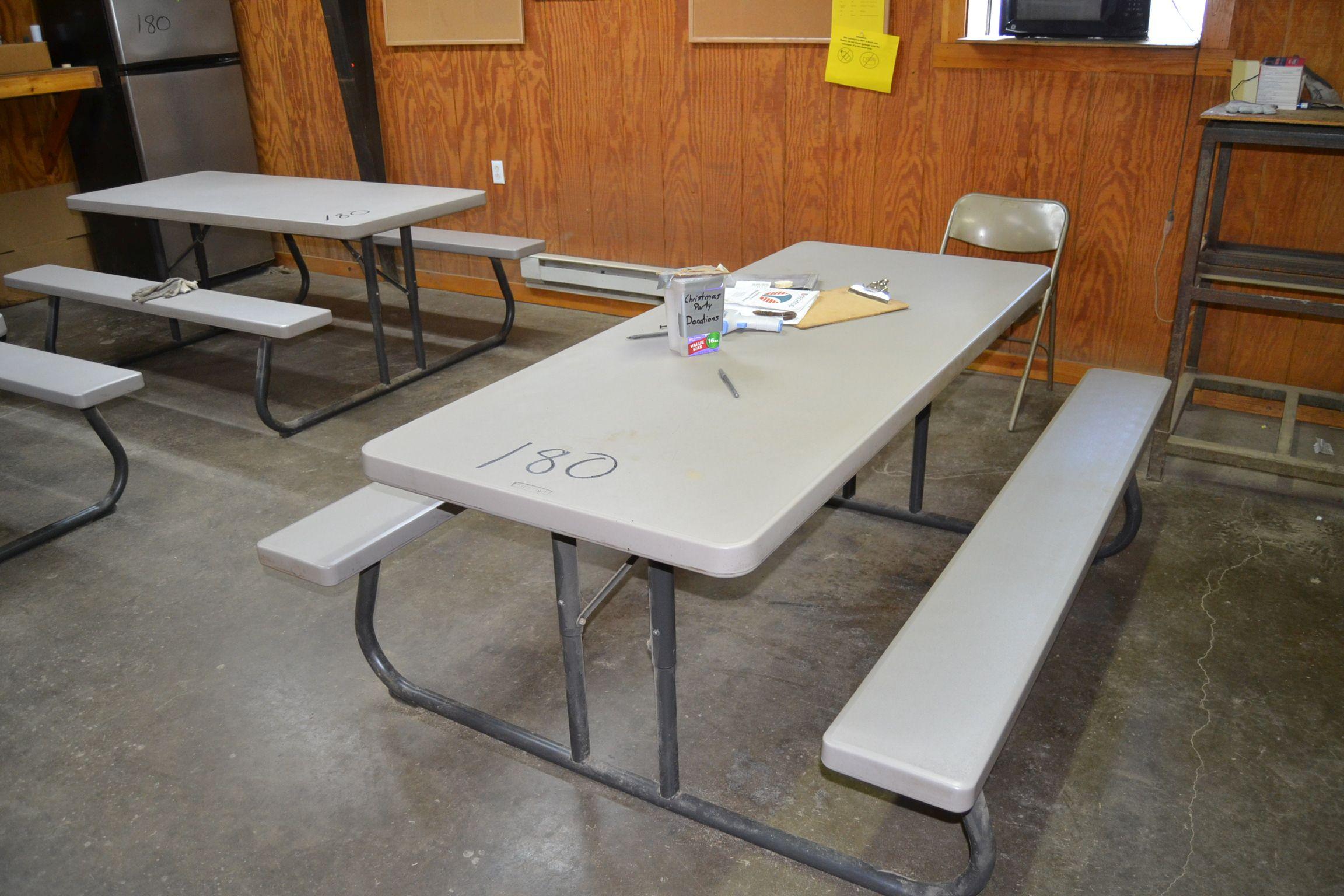 (3) PICNIC TABLES