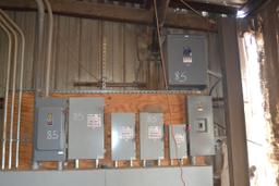 ELECTRICAL PANEL W/ 2-200AMP DISCONNECT W/ 3-100 AMP DISCONNECT W/ STEELMAN 100 KVAR CAPACITOR