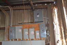 ELECTRICAL PANEL W/ 2-200AMP DISCONNECT W/ 3-100 AMP DISCONNECT W/ STEELMAN 100 KVAR CAPACITOR