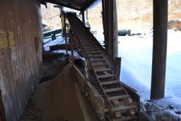 22' ALL STEEL WASTE CONVEYOR W/ 110 LADDER BACK CHAIN W/ DRIVE COME FROM UNDER CHIPPER