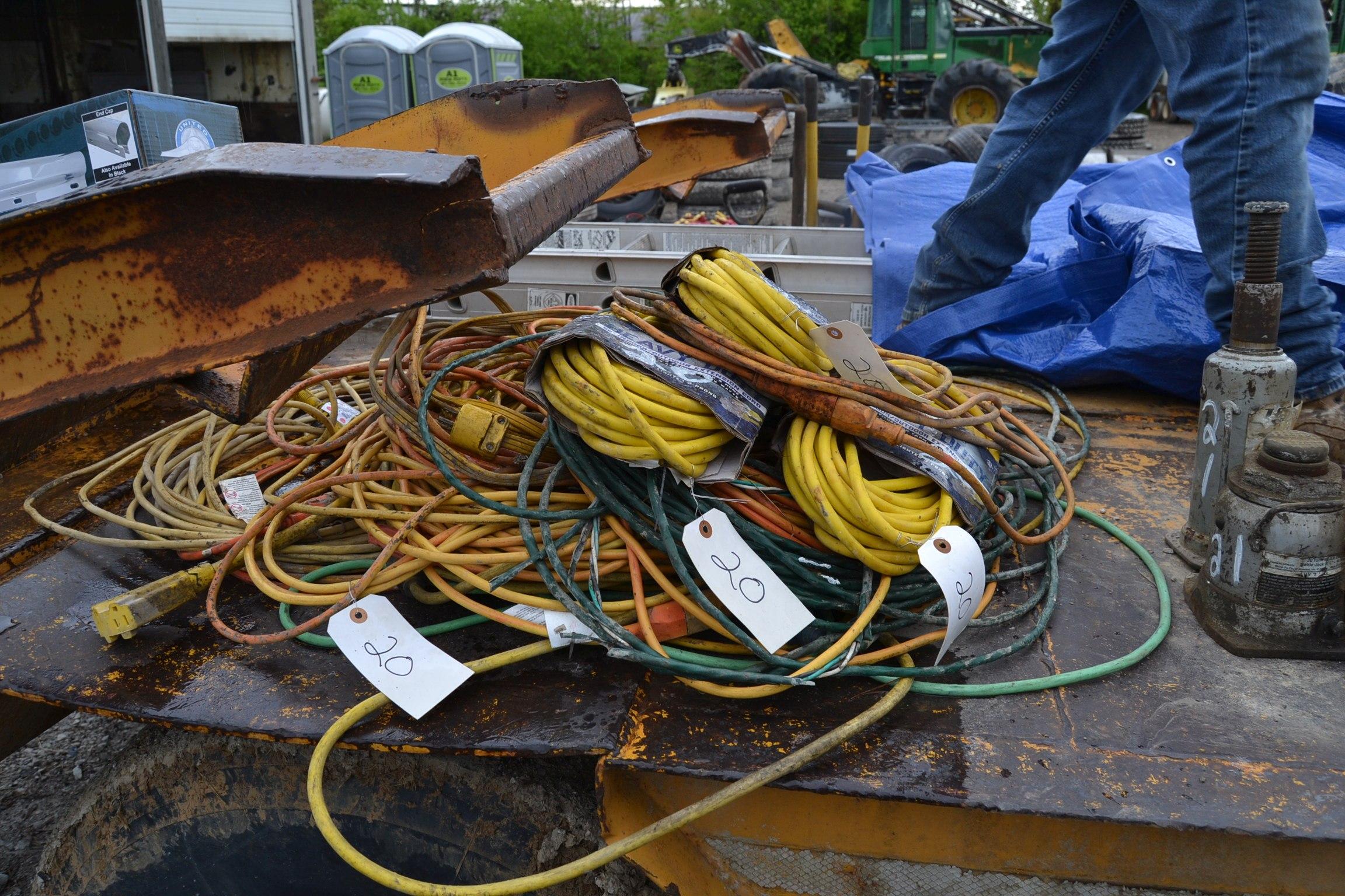 LOT OF EXTENSION CORDS
