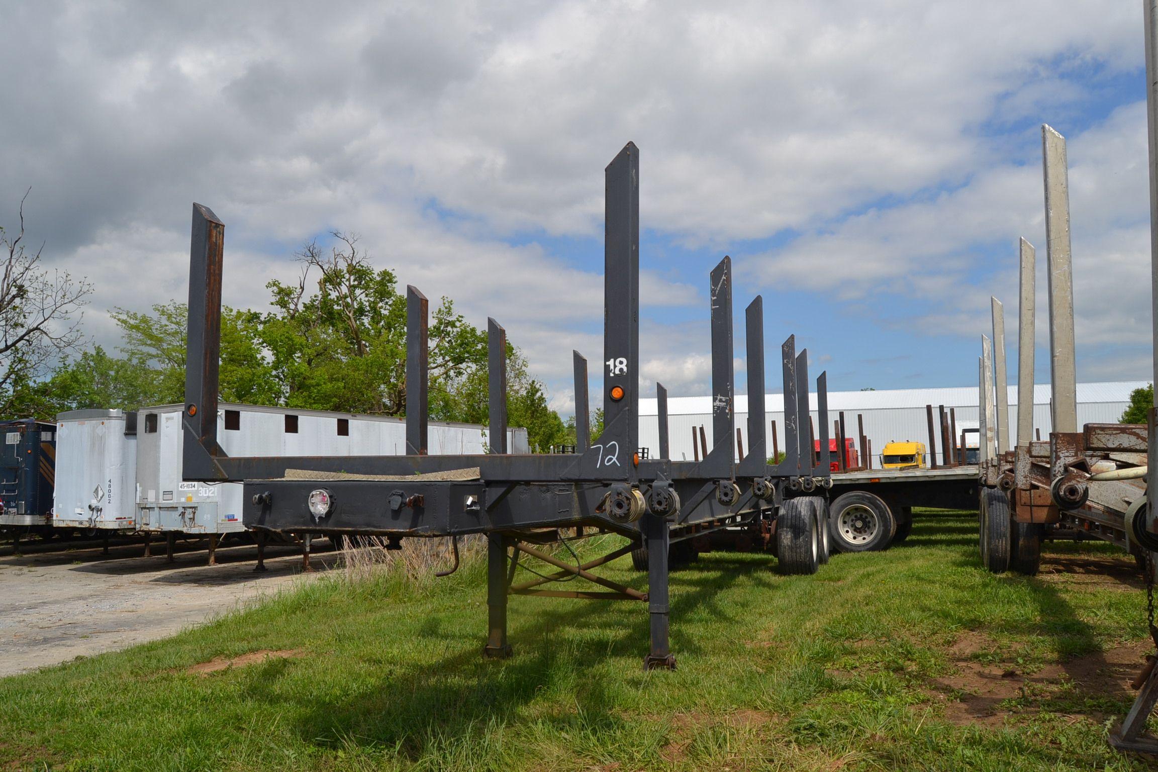 1976 STOUGHTON 40' TRIPLE BUNK LOG TRAILER VIN#62976231 (HAVE TITLE, MAY TAKE UP TO 30 DAYS TO RECIE