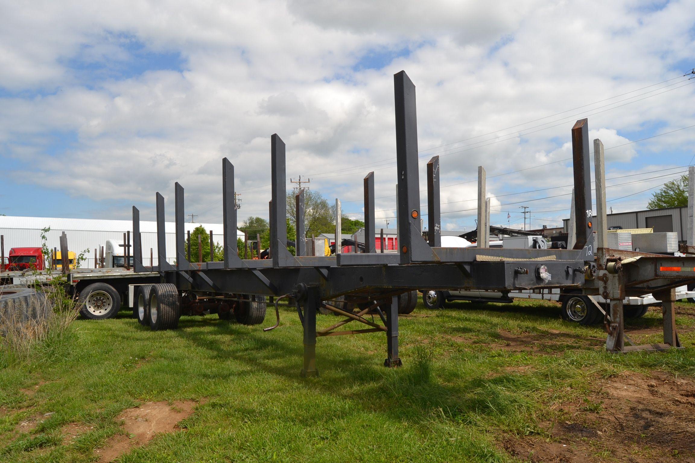 1976 STOUGHTON 40' TRIPLE BUNK LOG TRAILER VIN#62976231 (HAVE TITLE, MAY TAKE UP TO 30 DAYS TO RECIE
