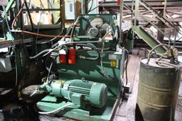 "1999 CLEEREMAN MODEL LP42 4 HEAD BLOCK CARRIAGE W/ ON BOARD TURNERS W/ TRACKWAY  W/40HP HYDRAULIC P
