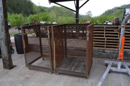 2 SAFETY RACKS FOR OXYGEN BOTTLES