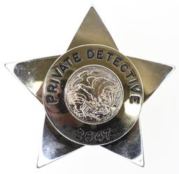 Obsolete Illinois Private Detective Badge