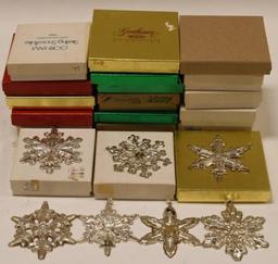 (23) Different Gorham Sterling Snowflake Ornaments