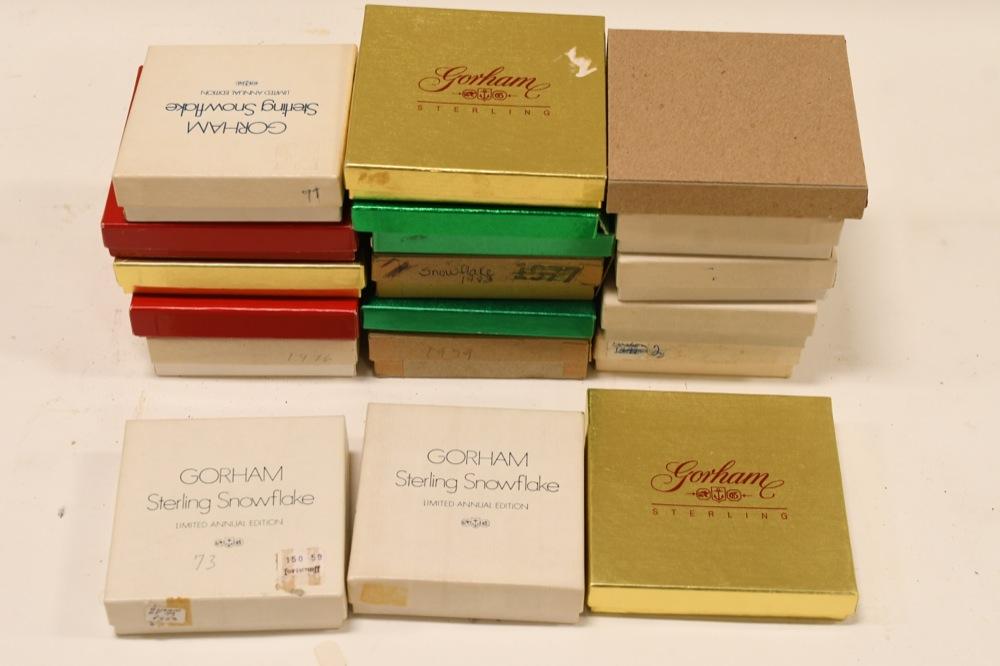(23) Different Gorham Sterling Snowflake Ornaments