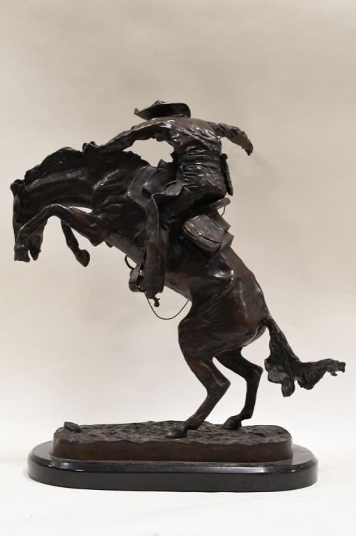 Frederic Remington Bronco Buster Bronze Statue