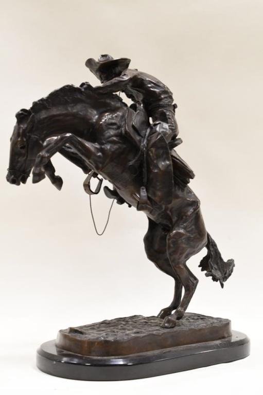 Frederic Remington Bronco Buster Bronze Statue
