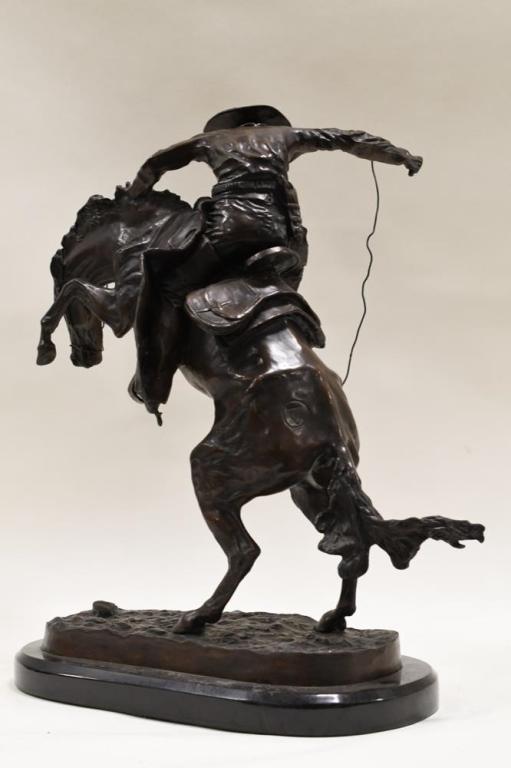 Frederic Remington Bronco Buster Bronze Statue