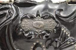 Maya Flat Black Sculptured Resin Clutch