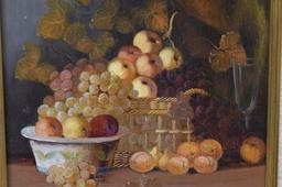 E. Mass Still Life Oil On Canvas Painting