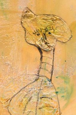 2010 Matt Lamb Acrylic & Foil On Canvas Painting