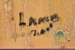2010 Matt Lamb Acrylic & Foil On Canvas Painting