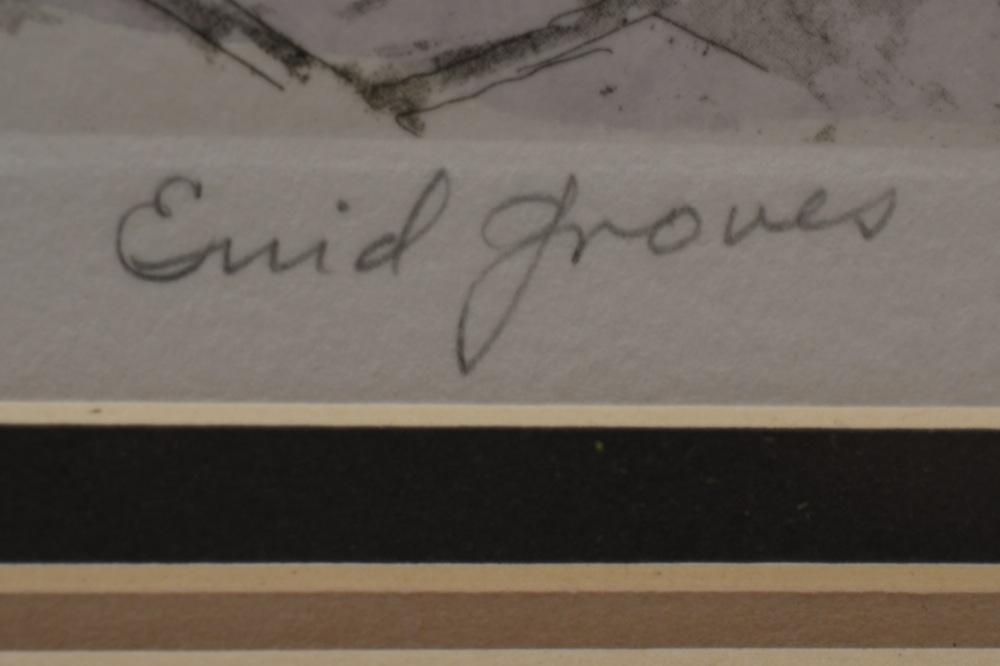 (2) Enid Groves People In Locker Room Lithographs