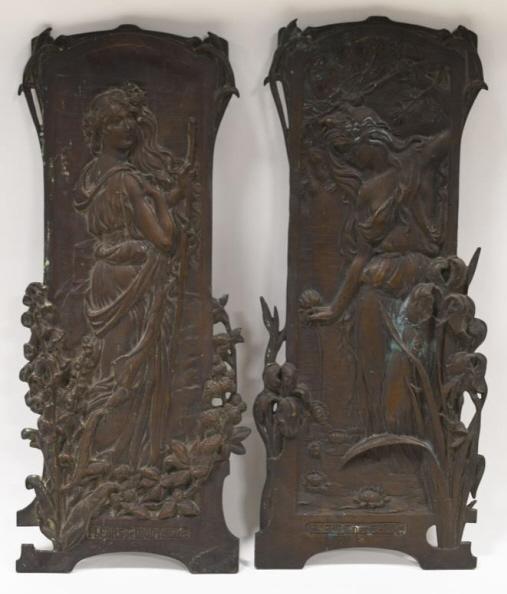 Art Nouveau French Theatre Row End Caps
