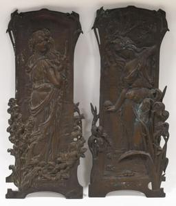 Art Nouveau French Theatre Row End Caps