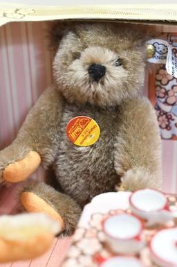 1982 Steiff Teddy Bear Tea Party Set In Box