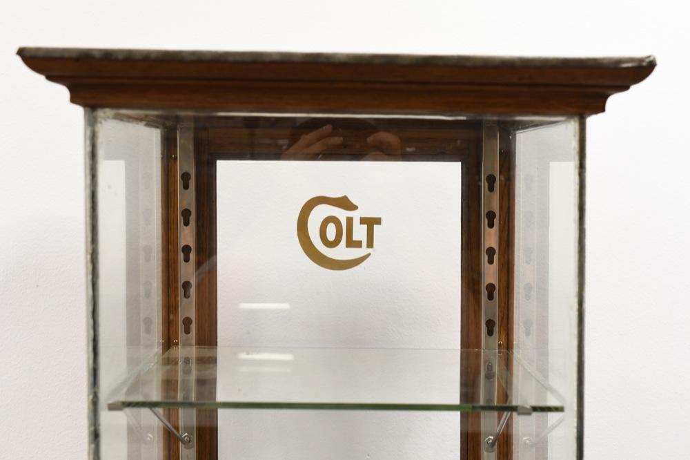 Colt Small Arms Store Display Oak Cabinet