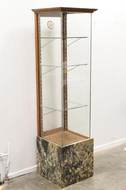 Colt Small Arms Store Display Oak Cabinet
