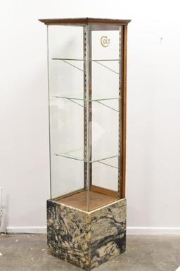 Colt Small Arms Store Display Oak Cabinet