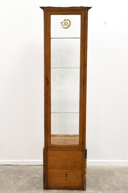 Colt Small Arms Store Display Oak Cabinet