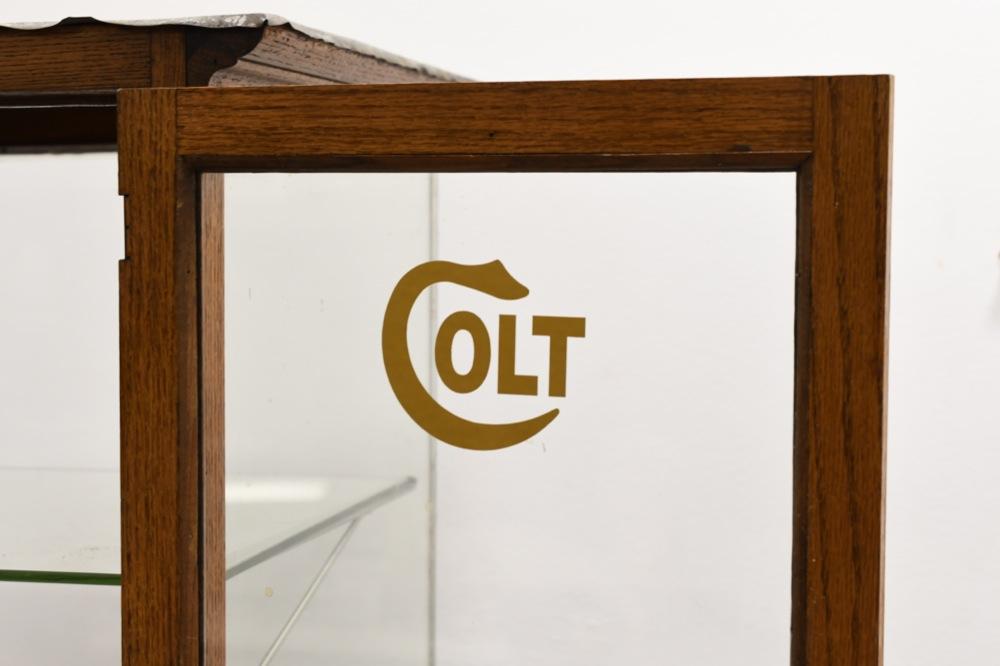 Colt Small Arms Store Display Oak Cabinet