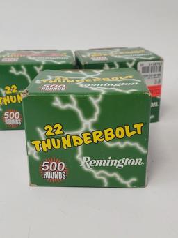 1500 Rnds Remington Thunderbolt .22 LR Cartridges