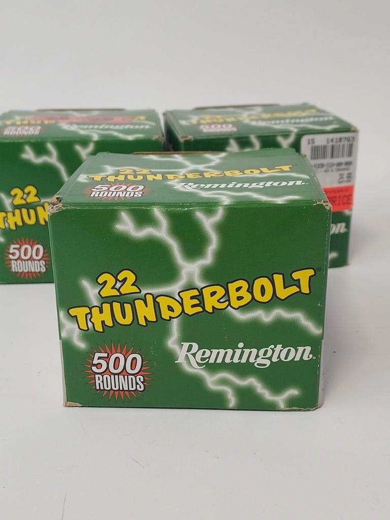 1500 Rnds Remington Thunderbolt .22 LR Cartridges