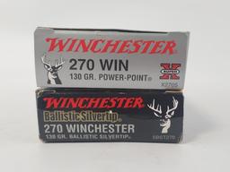 40 Rounds Winchester .270 Win. Cartridges In Boxes
