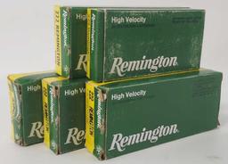 100 Rounds Remington .222 Rem. Cartridges In Boxes