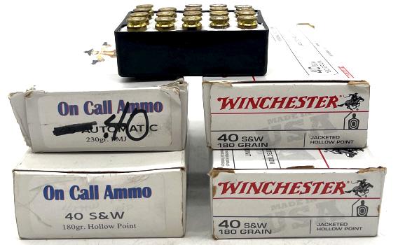 .40 S&W hollow point ammunition