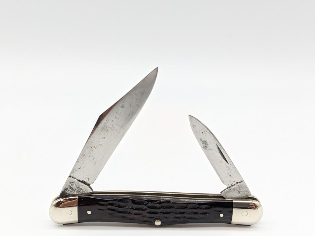 1940-64 Case XX Brown Jig Bone Half Whittler 6208