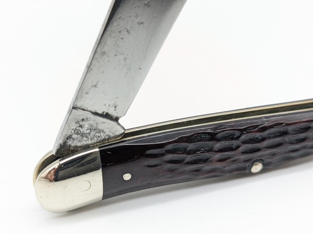 1940-64 Case XX Brown Jig Bone Half Whittler 6208