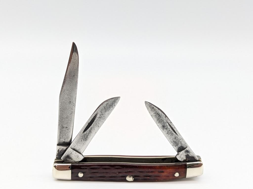 1965-69 Case XX Brown Jig Bone Small Stockman 6333