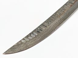 Fantasy Damascus Curved Short Sword