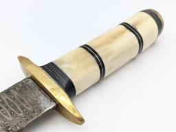 Fantasy Damascus Curved Short Sword