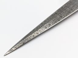 Fantasy Damascus Stiletto Dagger w/ Sheath