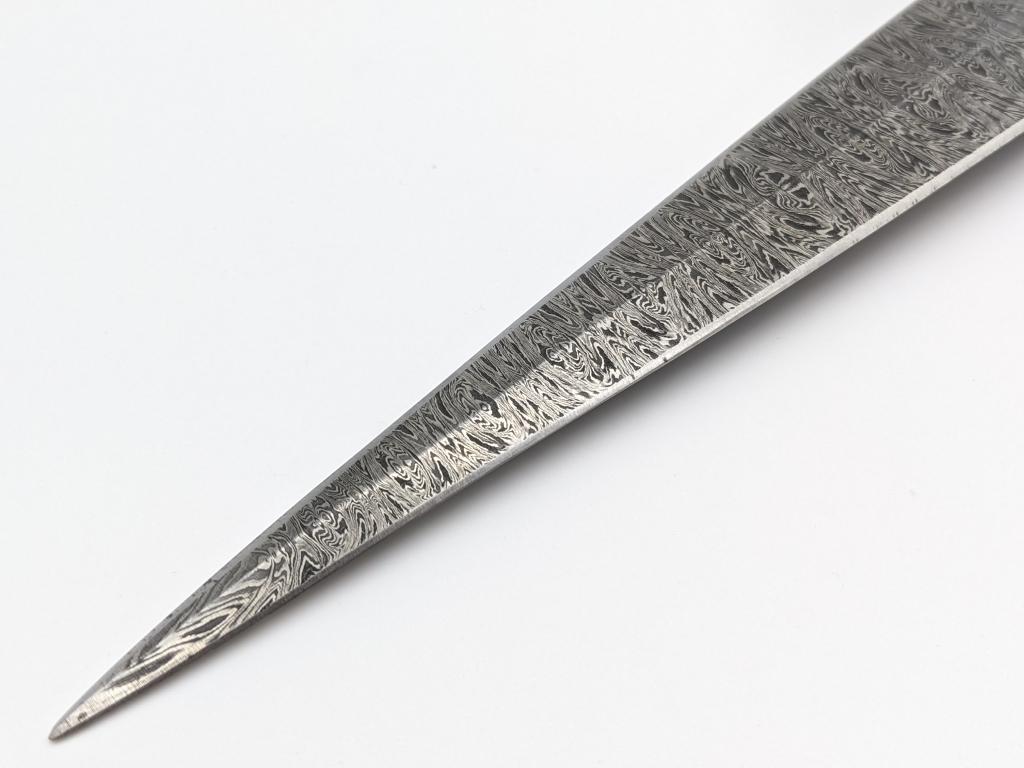 Fantasy Damascus Stiletto Dagger w/ Sheath