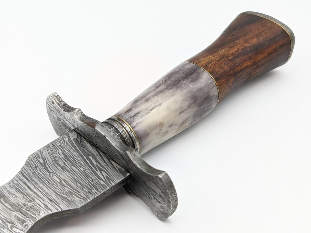 Fantasy Damascus Stiletto Dagger w/ Sheath