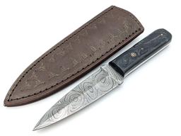 Damascus Black Glitter Dagger w/ Sheath