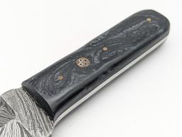 Damascus Black Glitter Dagger w/ Sheath