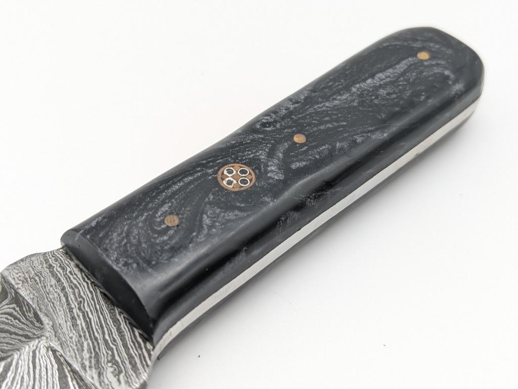 Damascus Black Glitter Dagger w/ Sheath