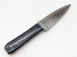 Damascus Black Glitter Dagger w/ Sheath