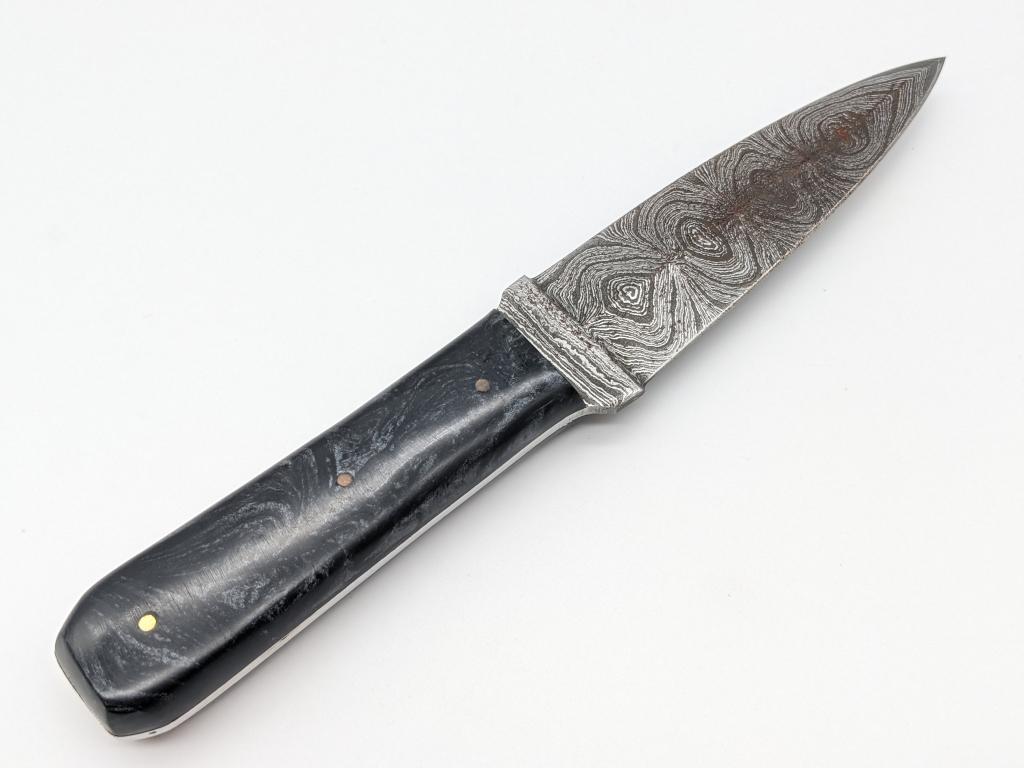 Damascus Black Glitter Dagger w/ Sheath
